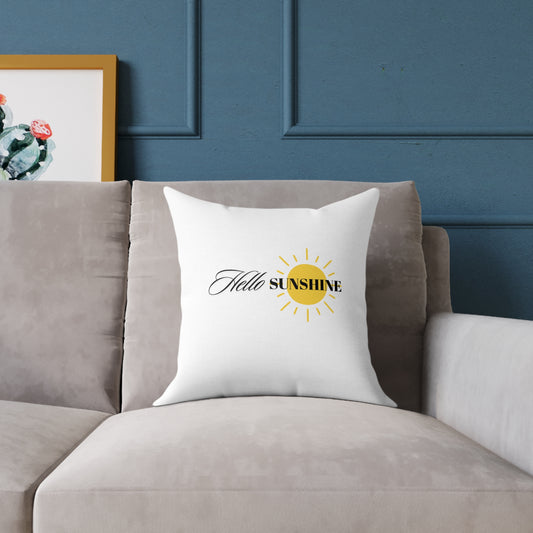 Hello Sunshine Pillow, Decorative Cushion, Home Decor Ideas, Gift for Her, Summer Decor, Cheerful Accent Pillow