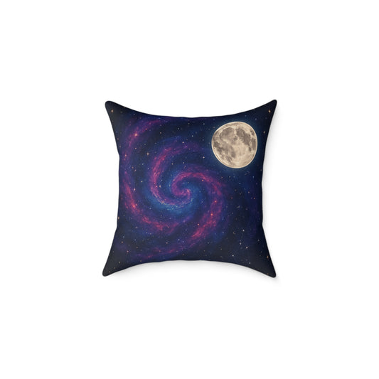 Galactic Spiral Pillow for Cosmic Decor, Space Themed Cushion, Astronaut Bedroom, Galaxy Throw Pillow, Celestial Home Accessory