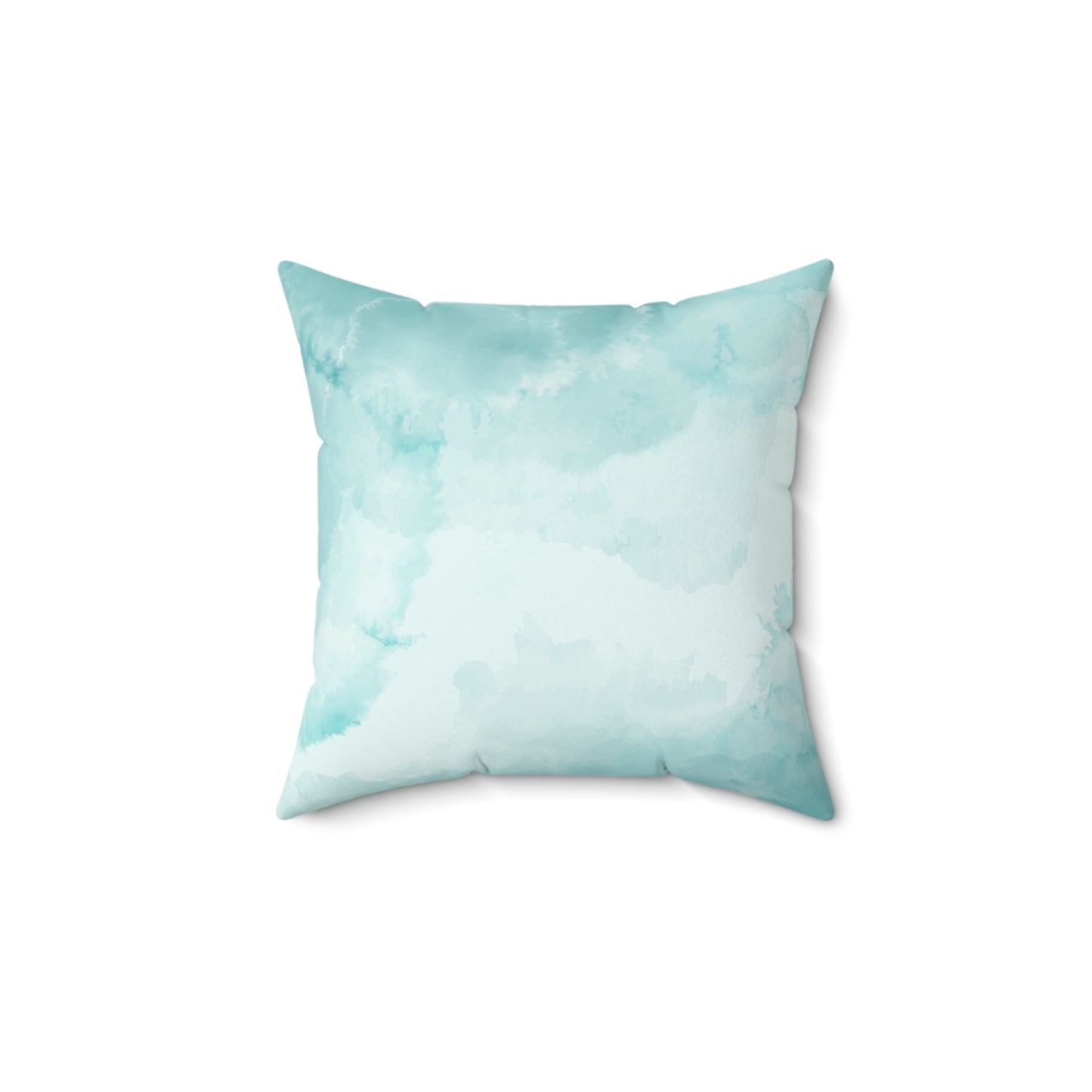 “Misty” Aqua Suede Pillow