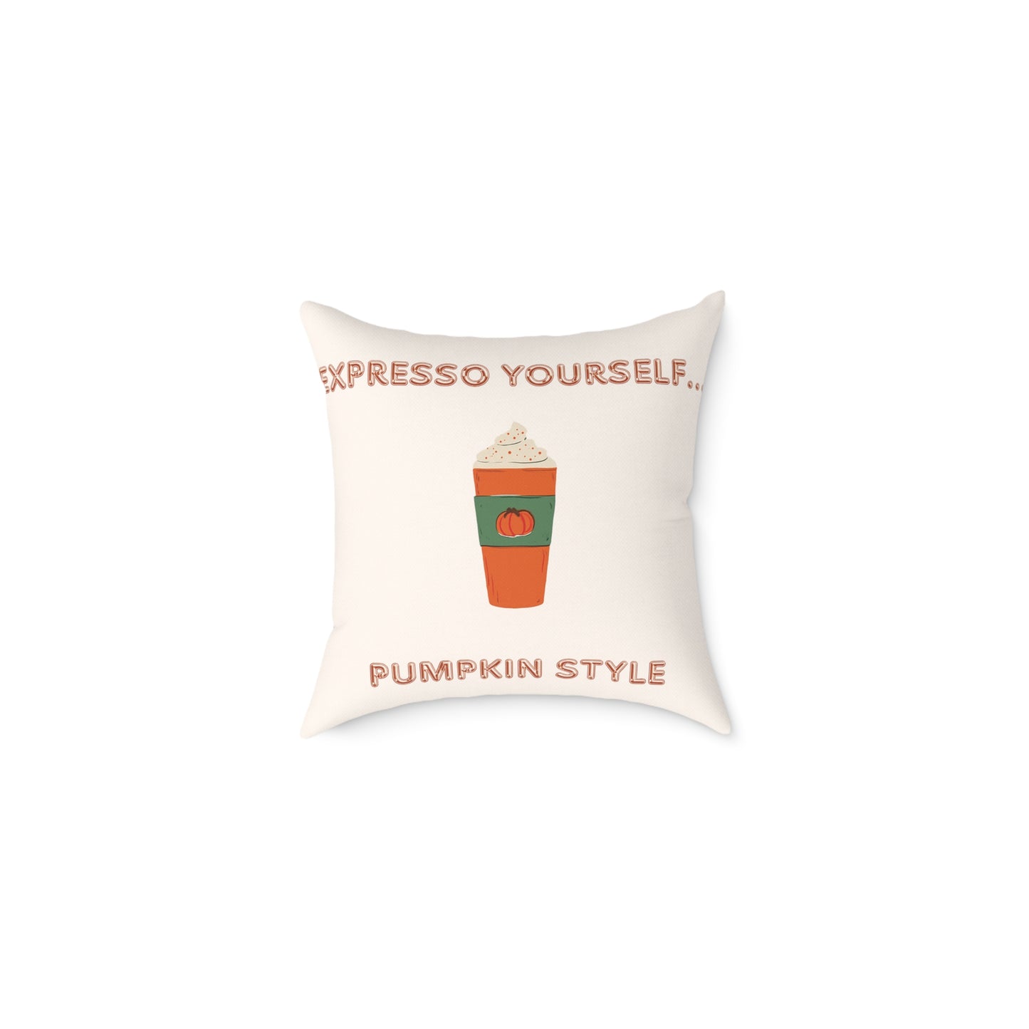 “Pumpkin Latte” Fall Decorative Pillow