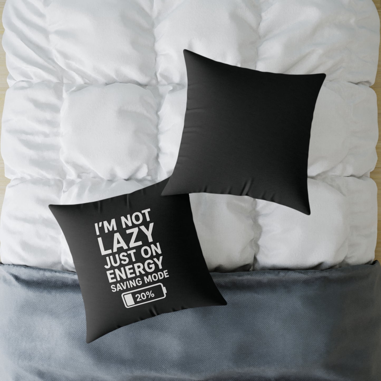 Lazy Energy Saving Mode Pillow, Funny Home Decor, Couch Cushion, Gift for Him, Quirky Dorm Room Decor, Unique Pillow