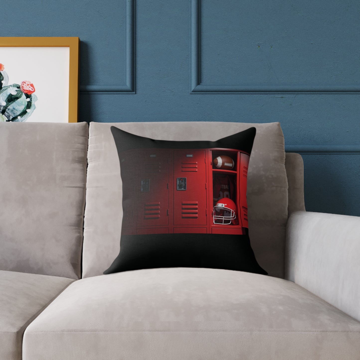 “Game DAY” Football Square Poly Canvas Pillow